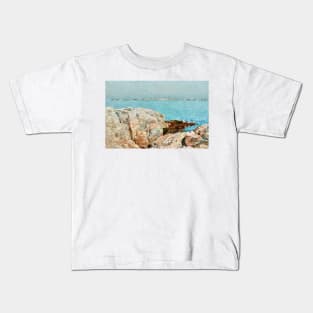 Duck Island by Childe Hassam Kids T-Shirt